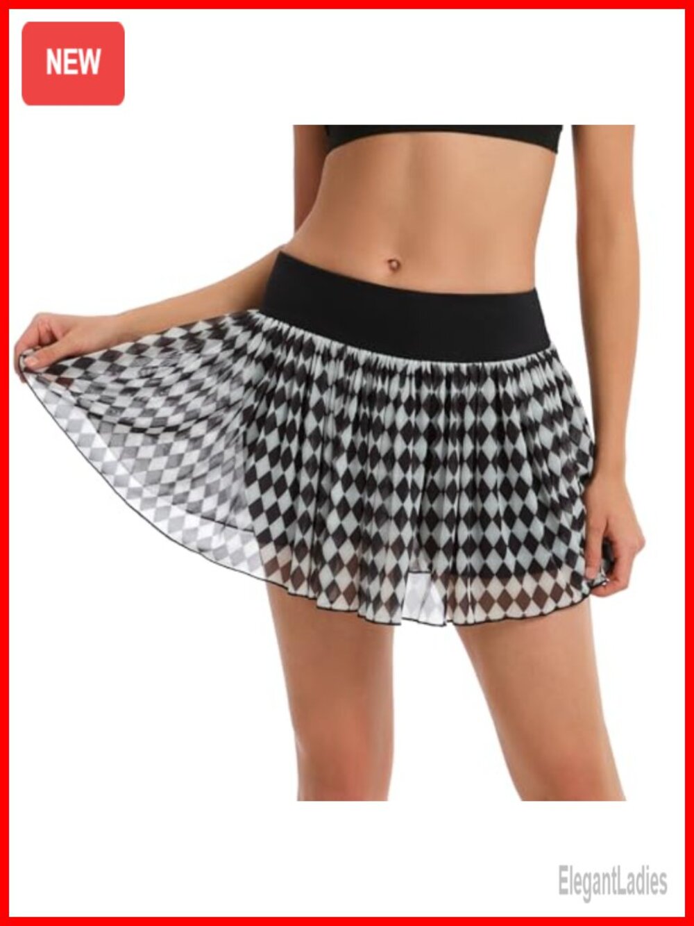 Pleated Tennis Skort with Shorts Pockets High Waisted Athletic